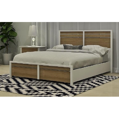 5792 Queen Bed (White/Sesame)